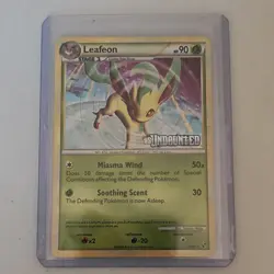 Pokemon Leafeon Undaunted 17/90 Rare Stage 1 Holo 90 HP 2010 Trading Card - Image 1