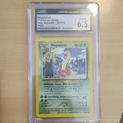 Pokemon Meganium Neo Genesis Holo Rare Stage 2 100 HP Card 11/111 CGC 6.5 2000 - Image 1