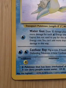 Lapras 10/62 Holo Rare Pokemon Card Fossil Set WOTC Vintage 1999 LP - Image 5
