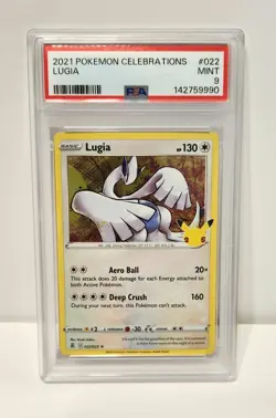 2021 Pokemon Celebrations Lot of 2 PSA 9 MINT Cards: Pikachu Full Art and Lugia - Image 3