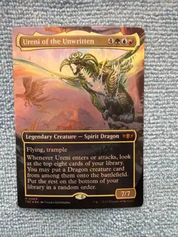 MTG Ureni of the Unwritten (Borderless) Commander: Tarkir: Dragonstorm Foil *NM* - Image 1