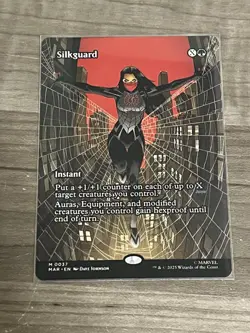 Silkguard - Borderless - Spider Man MAR 0037 - NM - MTG Magic - Image 1