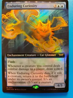 MTG 1x FOIL EXTENDED ART Enduring Curiosity 371 Duskmourn House of Magic x1 NM - Image 1