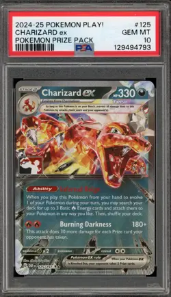 Pokemon Charizard ex Pokemon Prize Pk. PLAY! Promo #125 PSA 10 Gem Mint - Image 1