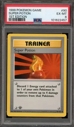 Pokemon Super Potion Base Set Shadowless 1st Edition #90 PSA 6 - Image 1