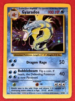 1999 Pokemon TCG - Gyarados 6/102 Base Set Holo - VINTAGE - NM/EXCELLENT - Image 2