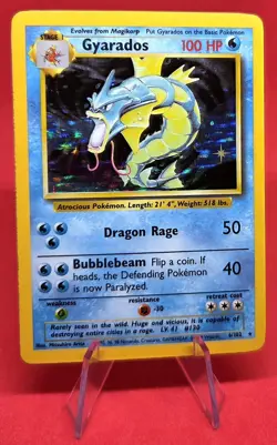 1999 Pokemon TCG - Gyarados 6/102 Base Set Holo - VINTAGE - NM/EXCELLENT - Image 3