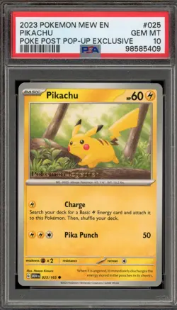 Pokemon Pikachu Poke Post Pop-Up Exclusive Pokemon Together #025 PSA 10 Gem Mint - Image 1