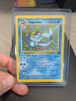 Pokemon TCG Vaporeon Jungle 12/64 Holo Unlimited Holo Rare 12/64 LP - Image 1