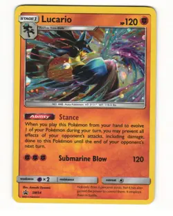 Lucario SM54 Promo 2017 SM Black Star Promos Pokemon LP - Image 1