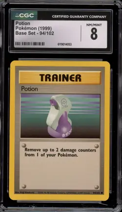 Pokemon Potion Base Set Unlimited #94 CGC 8 - Image 1