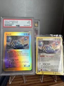 Azurill #31 Reverse Holo PSA 9 - 2003 Pokemon EX Sandstorm E-reader & Single Duo - Image 1