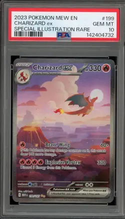 Pokemon Charizard ex 151 MEW EN Special Illustration Rare #199 PSA 10 Gem Mint - Image 1