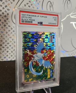1997 Pokemon Japanese Topsun Articuno #144 Block Prism Holo PSA 7 Pop 2! - Image 3