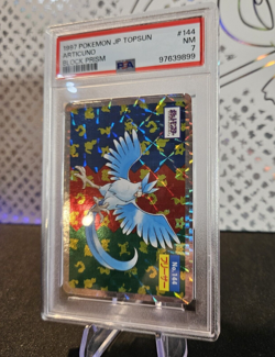 1997 Pokemon Japanese Topsun Articuno #144 Block Prism Holo PSA 7 Pop 2! - Image 4