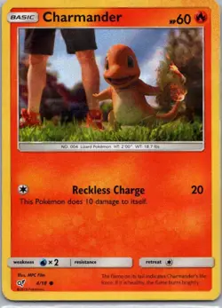 Pokemon TCG Charmander 4/18 Detective Pikachu Holo MP - Image 1