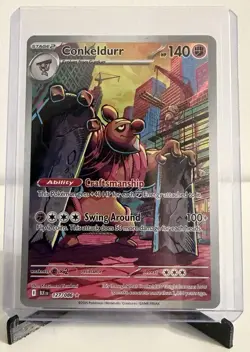Pokemon Conkeldurr Illustration Rare Holo Sv: Black Bolt 127/086 - Image 1