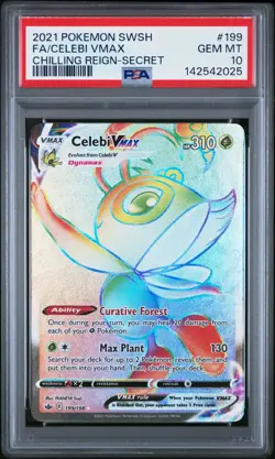 2021 POKEMON SWORD & SHIELD CHILLING REIGN 199 FULL ART/CELEBI VMAX - Image 1