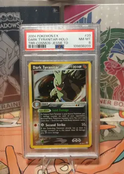 2004 Pokemon EX TRR-Cosmos-Jessie TD Dark Tyranitar Holo #20/109 PSA 8 NM-MT - Image 1