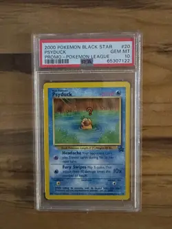 Pokemon League BLACK STAR PSYDUCK PROMO #20 PSA 10 Cert # 65307122 - Image 1