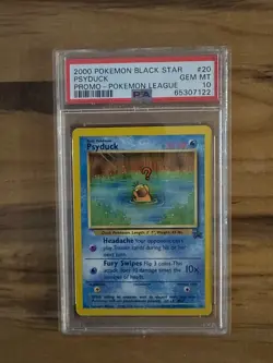 Pokemon League BLACK STAR PSYDUCK PROMO #20 PSA 10 Cert # 65307122 - Image 2