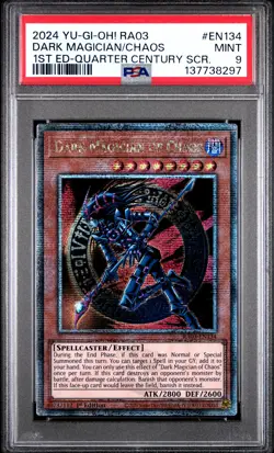 Dark Magician Of Chaos RA03-EN134 1st Edition QCR Yugioh PSA 9 *297 - Image 1