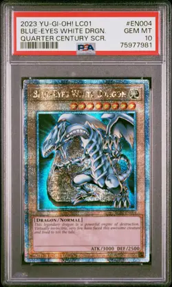 Blue Eyes White Dragon LC01-EN004 Quarter Century Secret Rare Yugioh PSA 10 *981 - Image 1