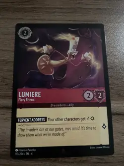 Disney Lorcana Fabled - Lumiere Fiery Friend 121/204 - Cold Foil - Image 1