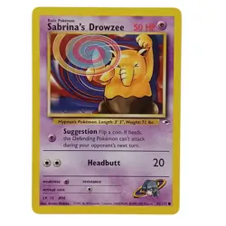 Sabrina's Drowzee 92/132 Gym Heroes Pokemon Card 2000 WOTC NM - Image 1