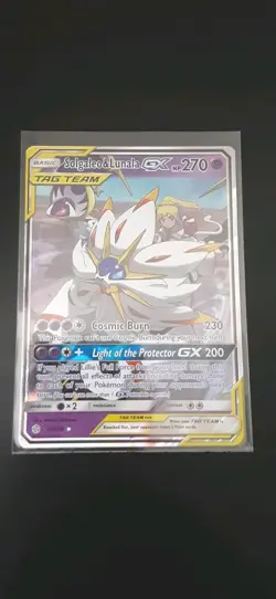 Pokemon TCG Solgaleo & Lunala GX Holo Card 75/236 Sun & Moon Cosmic Eclipse - Image 3