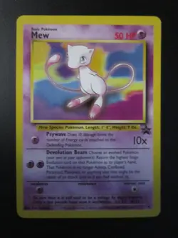 MEW POKEMON CARD BLACK STAR PROMO 8 NON HOLO NEVER PLAYED NM- - Image 1