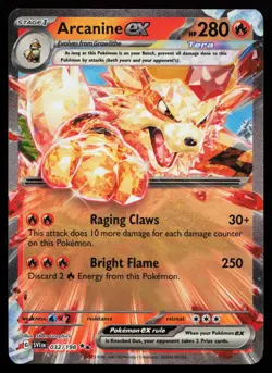 Arcanine ex 032/198 SV01: Scarlet & Violet Base Set Pokemon Card - Image 1