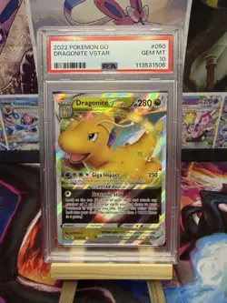 Pokemon TCG Dragonite VSTAR Holo Ultra Rare Card 050/078 Pokemon Go PSA 10 - Image 1