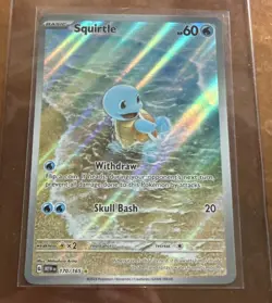 Pokemon TCG Squirtle 170/165 Illustration Rare Card Scarlet & Violet 151 Series - Image 1