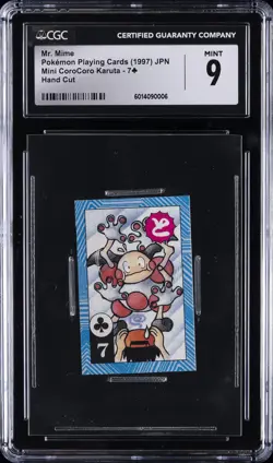 1997 POKEMON PLAYING CARDS JPN MR. MIME CGC 9 - Image 1