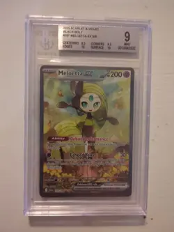 Pokemon TCG Meloetta EX Full Art Black Bolt Card 167/086 BGS 9 - Image 1