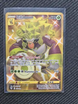 Rillaboom 197/189 Darkness Ablaze Full Art Gold Secret Rare Pokemon Card - Image 1