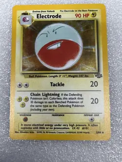 Electrode 2/64 Jungle Unlimited Holo Rare WotC 1999 Vintage Pokemon TCG Card - Image 1
