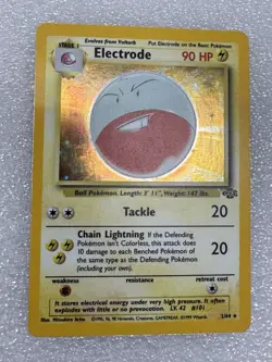 Electrode 2/64 Jungle Unlimited Holo Rare WotC 1999 Vintage Pokemon TCG Card - Image 2