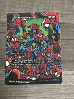 Rite Of Replication 0014 Borderless Spider Man MTG Magic The Gathering Card NM - Image 1