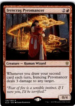 MTG Irencrag Pyromancer Throne of Eldraine Rare #128 - Image 1