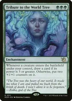 Magic The Gathering MTG TRIBUTE TO THE WORLD TREE March of the Machine NM - Image 1
