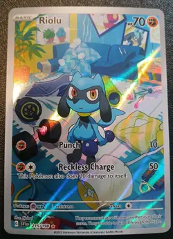 Pokemon TCG Riolu 215/198 Illustration Rare Scarlet Violet Base Set - Image 1