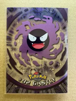 Gastly Pokemon 2000 Topps Foil #92 blue label - Image 1