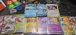 pokemon lot 1000+ cards including sealed packs, hits, dice, binder, etb holos - Image 3