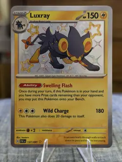 Luxray 137/091 Sv: Paldean Fates Shiny Rare Holo Pokemon TCG NM - Image 1