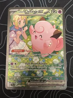 Pokemon TCG Journey Together Lillie's Clefairy EX SIR 184/159 - Image 1