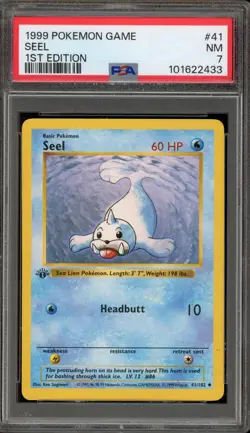 Pokemon Seel Base Set Shadowless 1st Edition #41 PSA 7 - Image 1