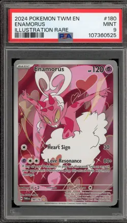 Pokemon Enamorus Twilight Masquerade Illustration Rare #180 PSA 9 Mint - Image 1