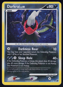 Darkrai 4/106 Pokemon Diamond & Pearl Dark Encounters English Holo Rare - Image 2
